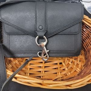 Hudson Moto Mini Crossbody Bag rebecca minkoff black